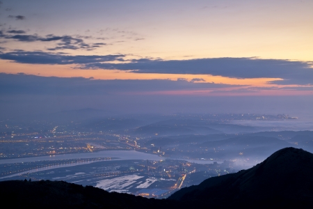 The evening sky of the Taipei cityの写真素材