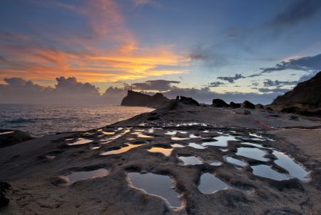Taiwan Yehliu Geopark strange rockの写真素材