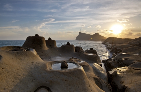 Taiwan Yehliu Geopark strange rockの写真素材