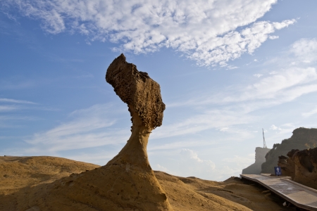 Taiwan Yehliu Geopark strange rockの写真素材