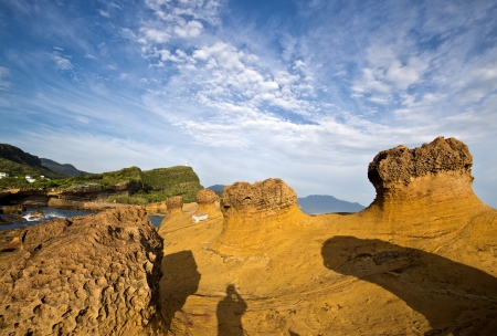 Taiwan Yehliu Geopark strange rockの写真素材