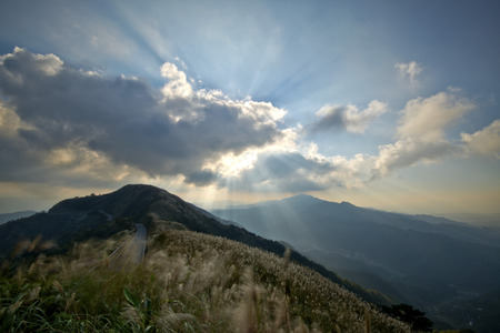 Sunset landscape in Taiwanの写真素材
