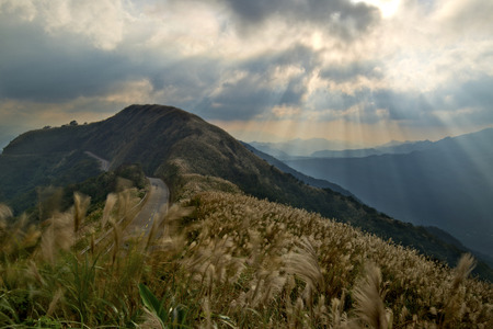 Sunset landscape in Taiwanの写真素材