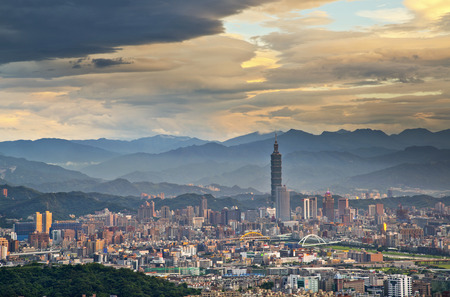 The Taipei 101 and Taipei Cityscapeのeditorial素材