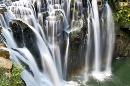 Beautiful waterfall in Taiwanの写真素材
