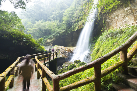 Beautiful waterfall in Nantou, Taiwanの写真素材