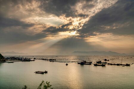 Beautiful Sunset scenery in Xiapu, Fujian, China