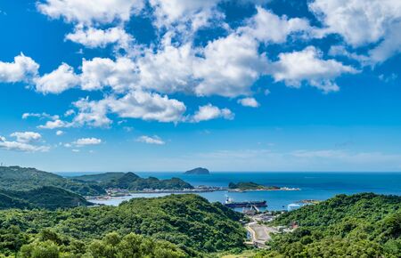 The view of jinuashi, Northeast coast of Taiwanの写真素材
