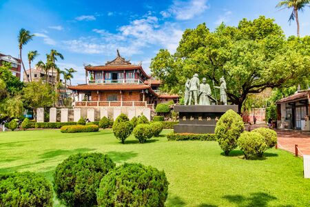 Chikan Tower -It's a Famous historical sights in Tainan,Taiwan.-Writing Chinese on the stone tablet: Zheng Chenggongのeditorial素材