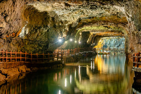 Beihai Tunnel -This is a War History tunnel in Nangan, Matsu, Taiwanのeditorial素材