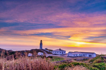 Beautiful sunrise view at Dongquan Lighthouse , In Dongju Matsu, Taiwanの写真素材