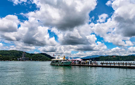 Nantou,Taiwan-26 JUN 2022 : Beautiful view of Sun Moon Lake in Nantou, Taiwanのeditorial素材