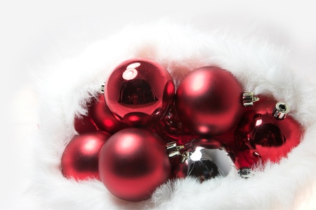 christmas decorations , balls and other decorations in denmarkの写真素材