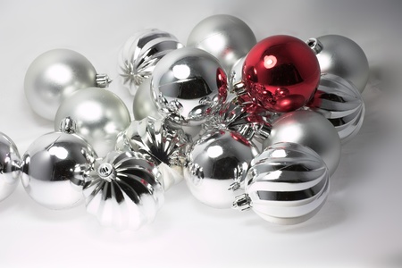 christmas decorations , balls and other decorations in denmarkの写真素材