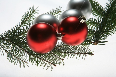 christmas decorations , balls and other decorations in denmarkの写真素材