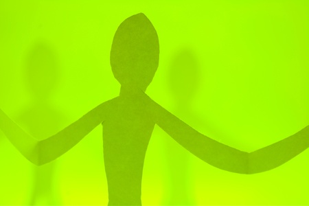 small rudimentary figures of man in paperの写真素材