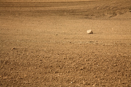  landscape in the  danish country; cultivated  field in winterの写真素材