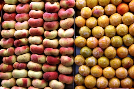 fruit and vegetables on a market in barcelona