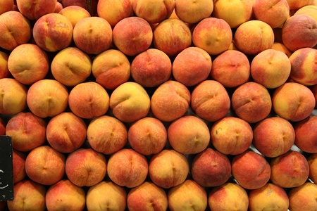 fruit and vegetables on a market in barcelonaの写真素材