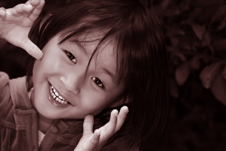 young child - smiling to the cameraの写真素材