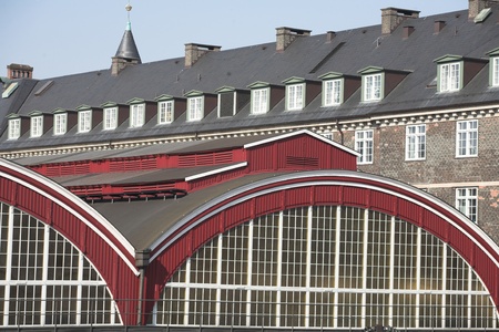 Train station in copenhagenのeditorial素材