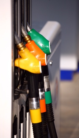 Gasoline station in Franceの写真素材