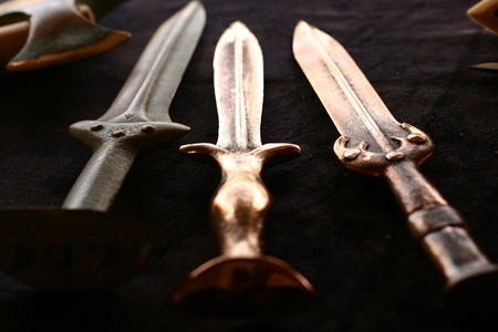 In the craftman shop making jewelry in Corsica - France