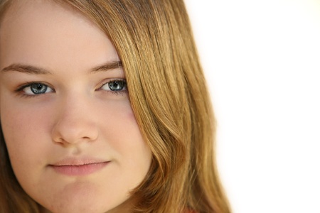 Scandinavian Girl portrait in studioの写真素材