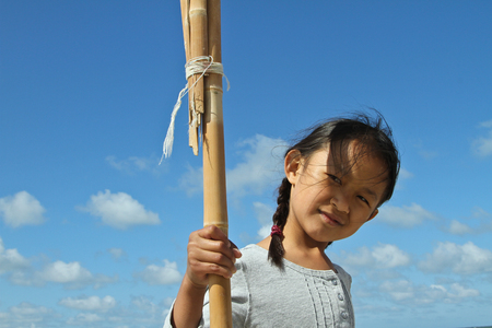 At the beach in the summer in Denmarkの写真素材