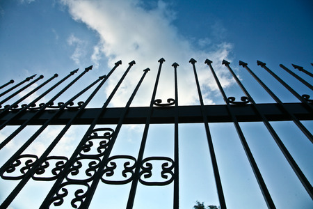 Church fence in  Peloponese in greece