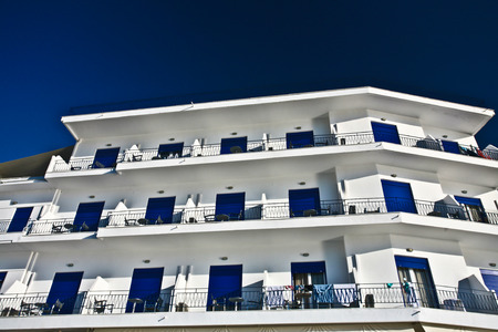 Tourist appartments in Peloponese in greece in the summerの写真素材