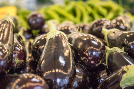 eggplants from the supermarketの写真素材