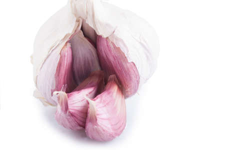 garlic isolated on a backgroundの写真素材