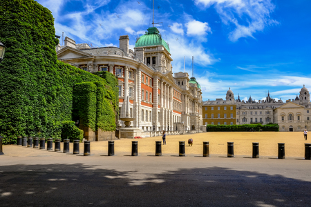 London, United Kingdom - July 21, 2017: Old Admiralty Building at Horseguard's Parade.  A side view taken from St. Jame's Park.のeditorial素材