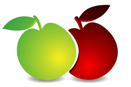Apple Red Greenのイラスト素材