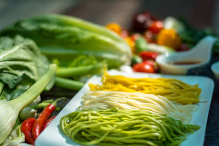 Colored Noodlesの写真素材