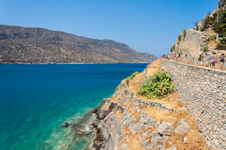 View of the sea from the Venetian Fortress ofÂ Spinalonga. Crete, Greeceの写真素材