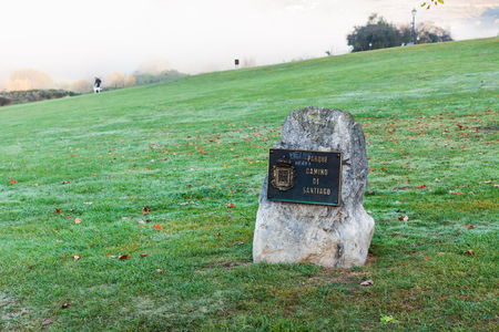 OVIEDO, SPAIN - OCTOBER 31, 2017: Parque del Camino de Santiago (Park of the Way of Saint James) in Oviedo, Asturias, Spainのeditorial素材
