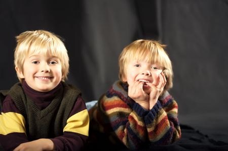 Happy Brothersの写真素材