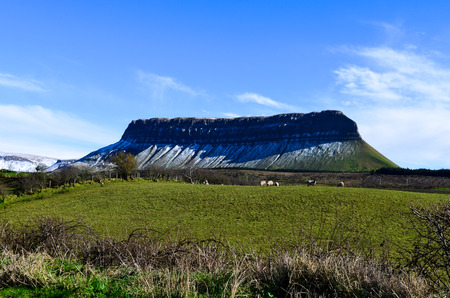 Benbulben table mountain landscape sligo ireland wild atlanticの写真素材