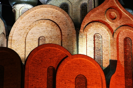 Decorative wall Orthodox Church in Bialystokの写真素材