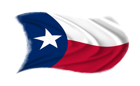 The Texas flag waving from the wind, proudly fluttering in the windの写真素材