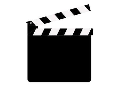 Classic, black film slate, without subtitles - drawingの写真素材