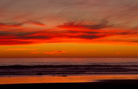 Sunset on the californian coastの写真素材