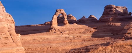 View of Delicat Arch in Arches National Park, Utah の写真素材