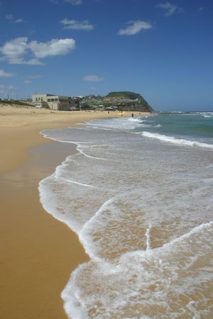 Bar Beach Newcastle Australia - Summer Beach Sceneの写真素材