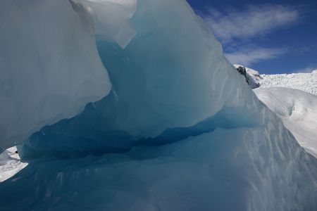 Ice formation on Fox Glacier - New Zealand.