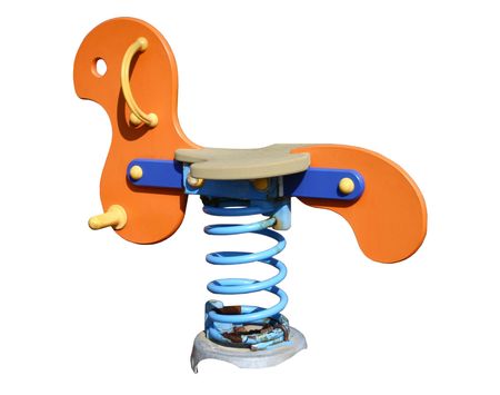 An isolated piece of children's play equipmentの写真素材