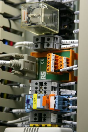 A complicated electrical circuit