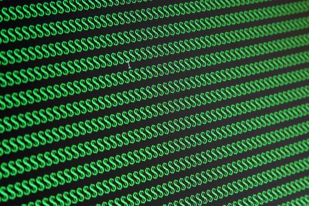 Green dollar signs on a computer screen.の写真素材